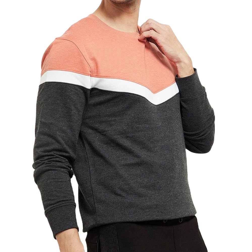 Customize Bamboo Fiber Layering Essential Eco-Conscious Casual Lightweight 100% Cotton Customized Men's Pullover Sweatshirt