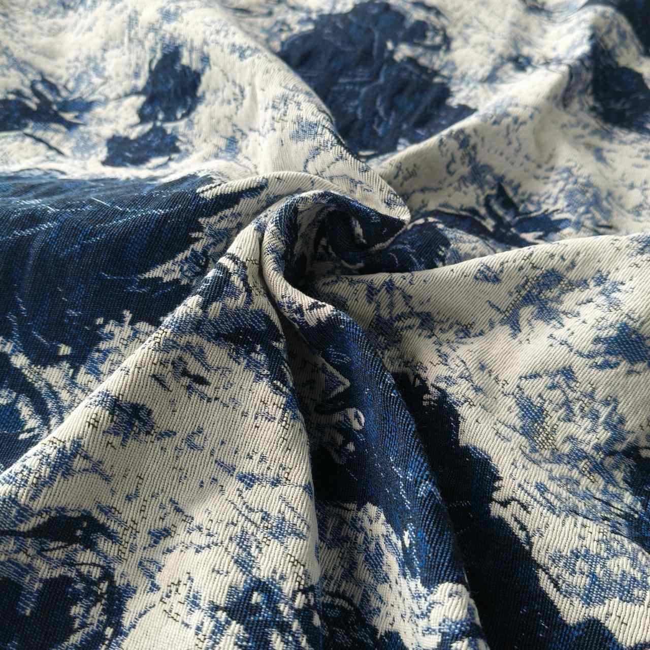 manufacture customized cotton polyester exquisite famous brand logo TC jacquard fabric