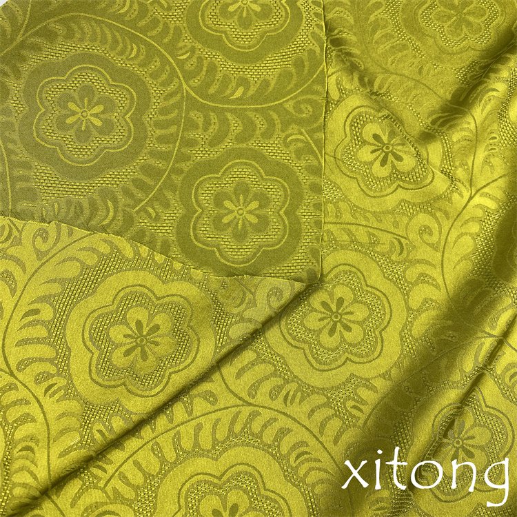 spandex fabric Cationic two color effect wholesale clothing fabric jacquard satin polyester fabrics