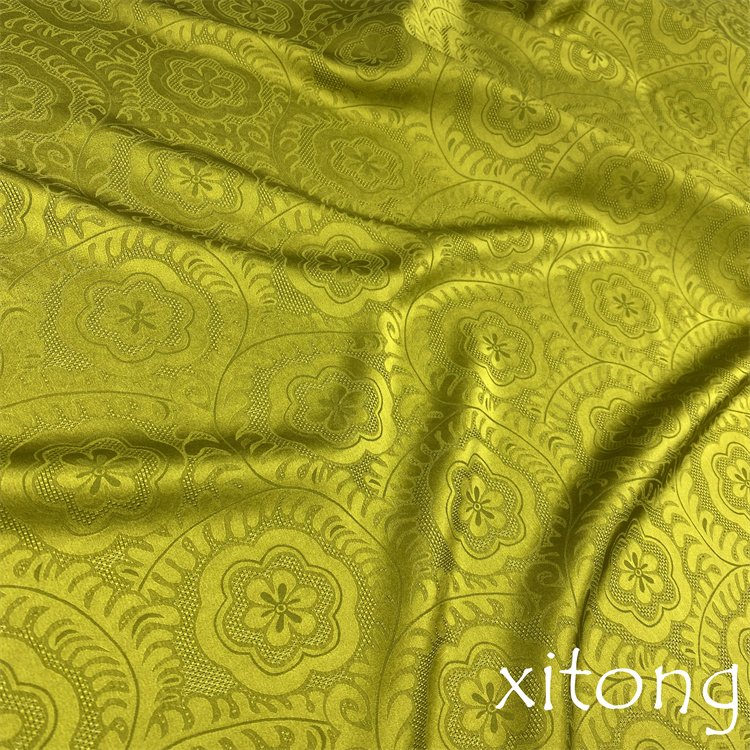 spandex fabric Cationic two color effect wholesale clothing fabric jacquard satin polyester fabrics