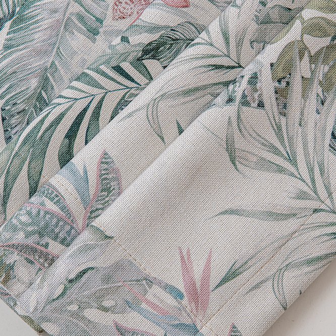 High Quality Blackout Curtain Fabric Linen Look Digital Printing Rainforest 110\" /280cm Roll Woven Warp Knitted Technique