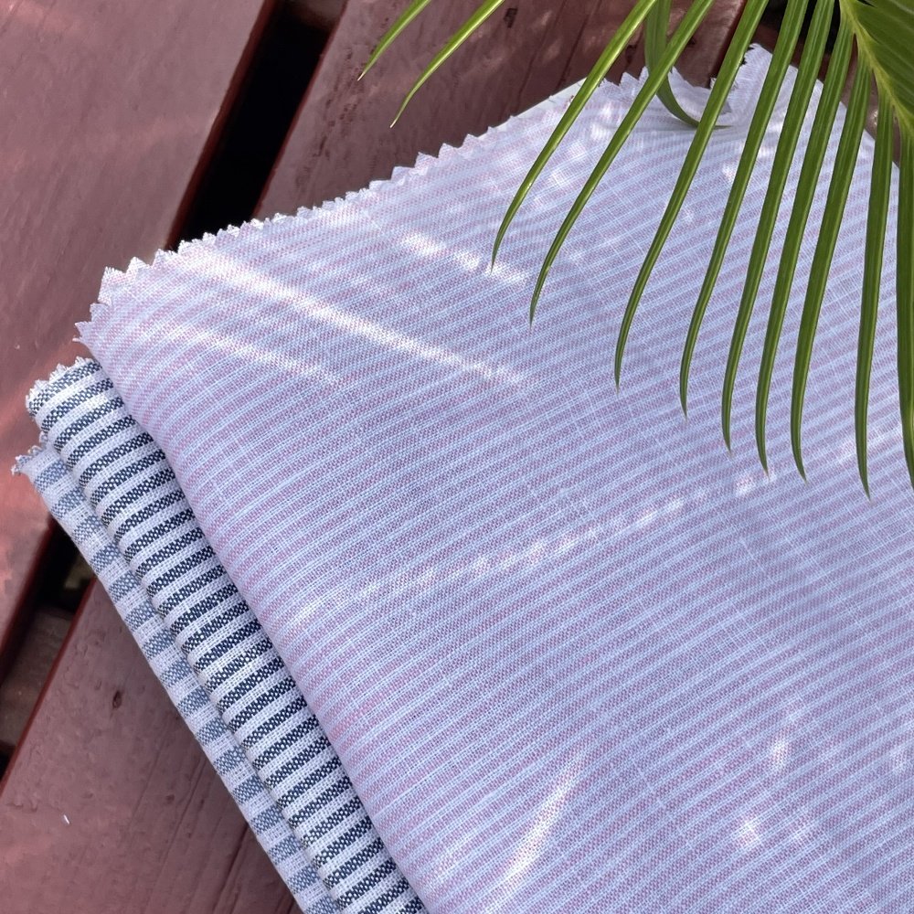 Factory wholesale Good quality cotton linen blend multi colour fashion canvas stripe fabric With Long-term Service