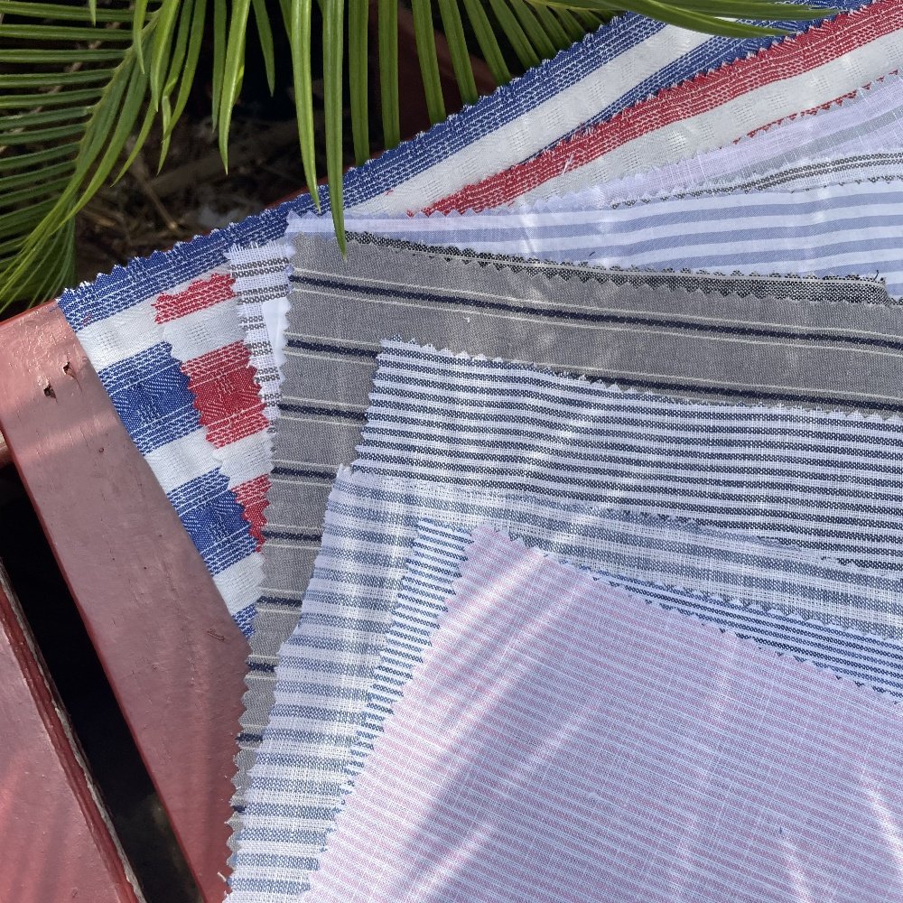 Factory wholesale Good quality cotton linen blend multi colour fashion canvas stripe fabric With Long-term Service