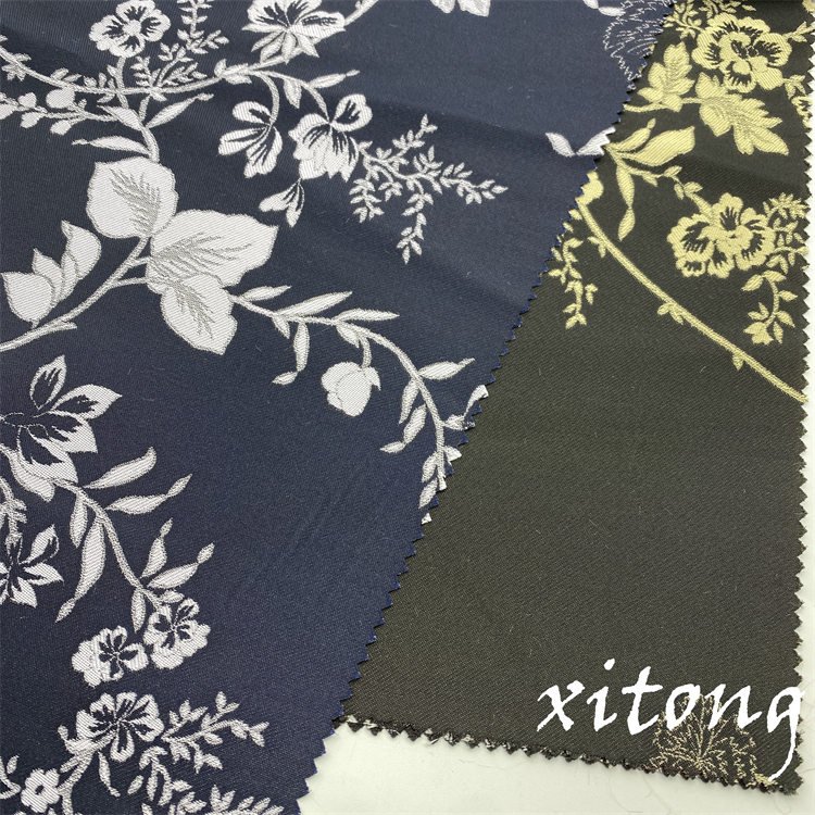 TEXTILES SUPPLIER 100%POLYESTER FABRIC DESIGNER FABRIC Woven Jacquard brocade fabric for dress garment 3D pattern jacquard