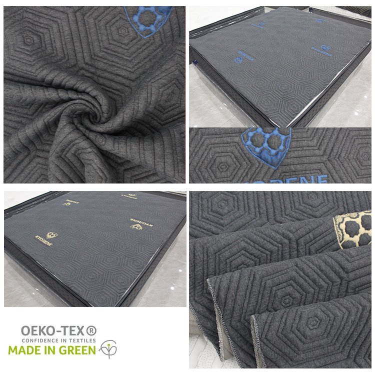 Factory Outlet Mattress Fabric Bamboo Charcoal NANOCOMPOSITE FIBER Jacquard Fabric Mattress Double Knitted Mattress Fabric