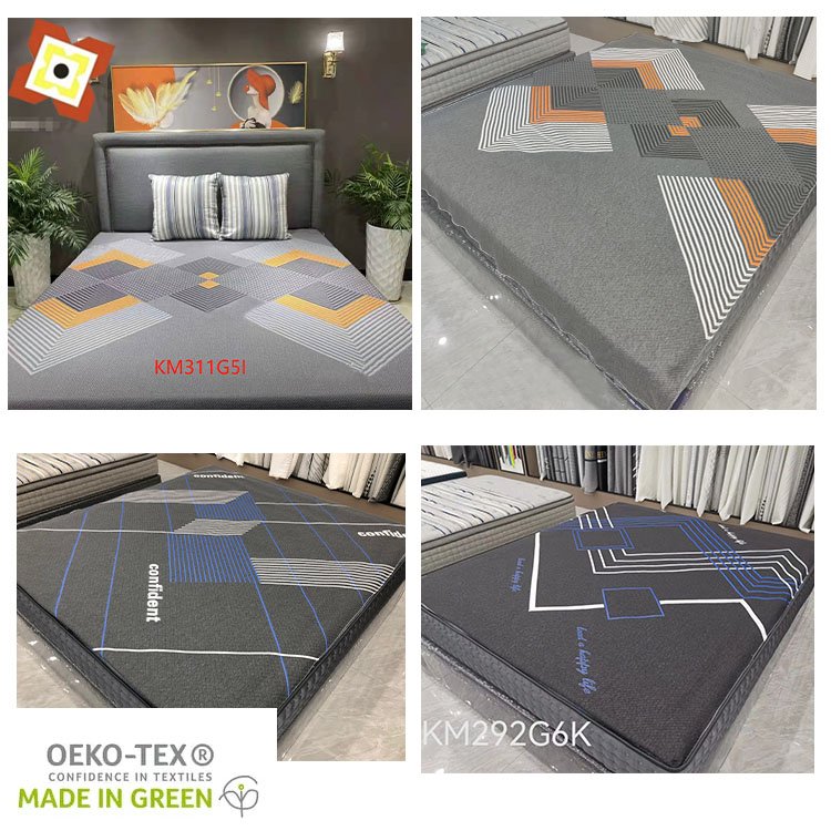 Factory Outlet Mattress Fabric Bamboo Charcoal NANOCOMPOSITE FIBER Jacquard Fabric Mattress Double Knitted Mattress Fabric