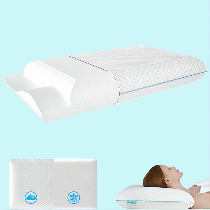 Neck Support Orthopedic Pillows Butterfly Shaped Bamboo Cover Memory Foam Pillow
