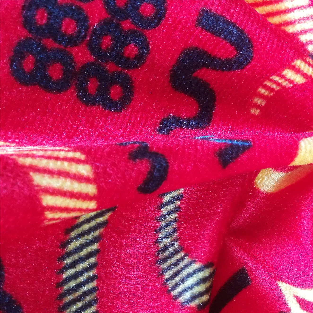 High Quality 100% Polyester Printed Cloth Knitted Soft Surface Warp Velour Fabric for Bus Seat Cover Sofa