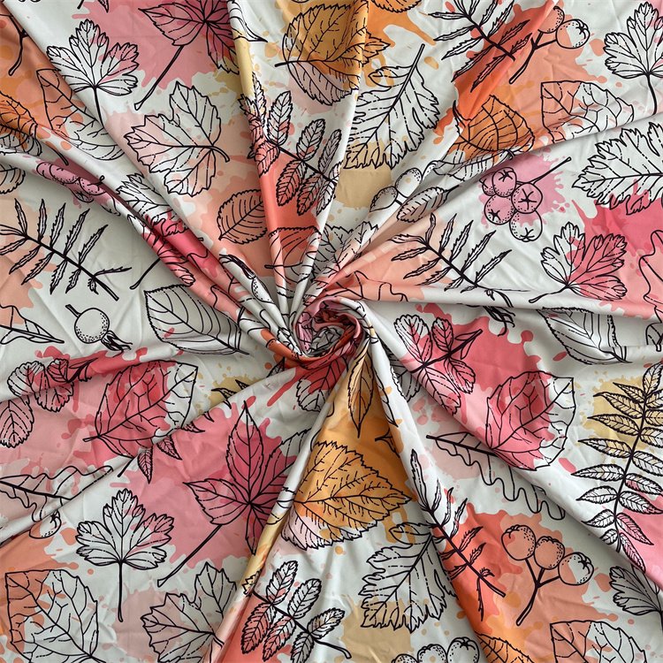 Custom Print Polyester Fabric Wholesale Satin Fabric Digital Printing On Fabric For Women Dresses Skirts