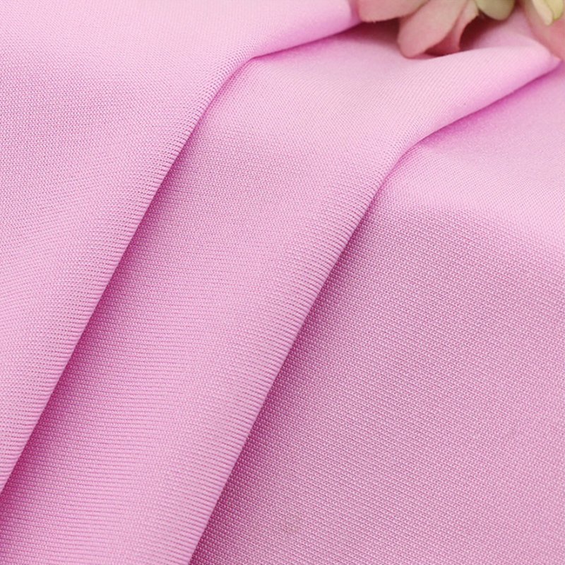 High quality 100D DTY 180gsm polyester spandex knitted solid single jersey fabric without brush for tshirts