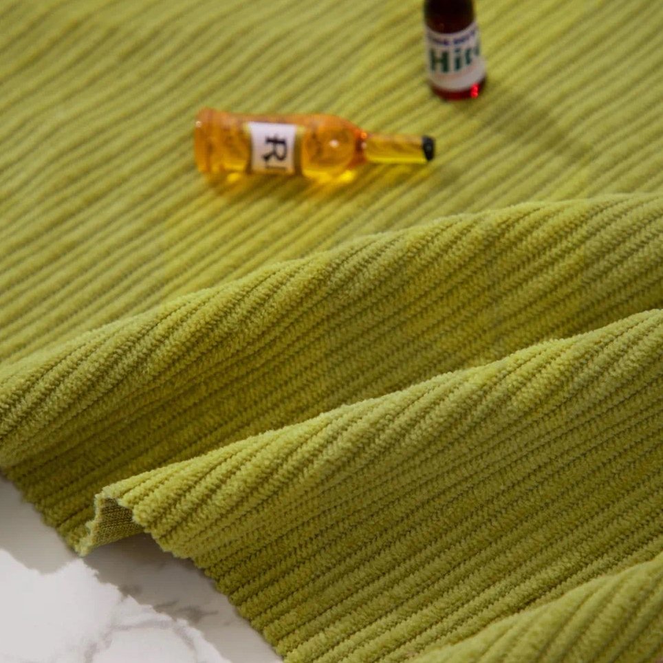 Flock Velvet Fabric Elastic Corduroy Fabric Upholstery for Sofa Factory Price 100% Cotton Customized Woven 100% Polyester 8 Pits