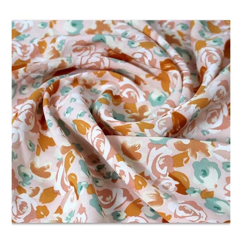 wholesale factory sph print 100% polyester fabric poka buckling print stock lot fabric from shaxing china