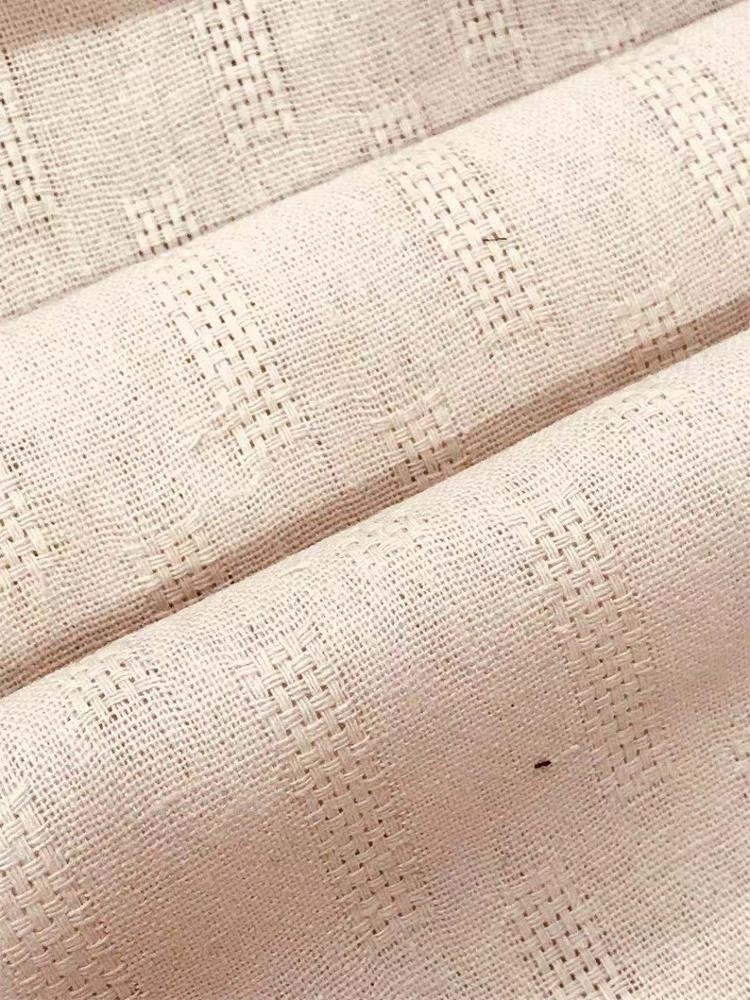 New arrival rayon polyester linen stripe dobby woven fabric for garment