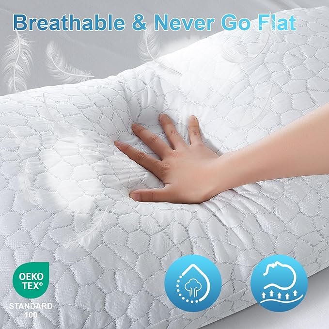 adjustable queen size bamboo cover shredded memory foam pillow