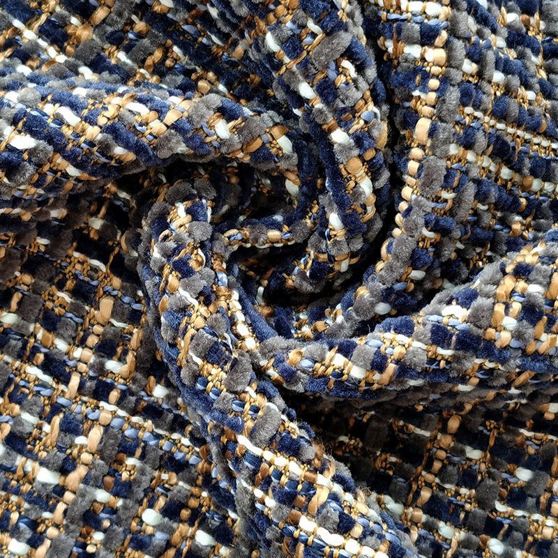 Sofa Furniture Bedding Home Textile Fabric Chenille Jacquard Stripe Linen Fabric