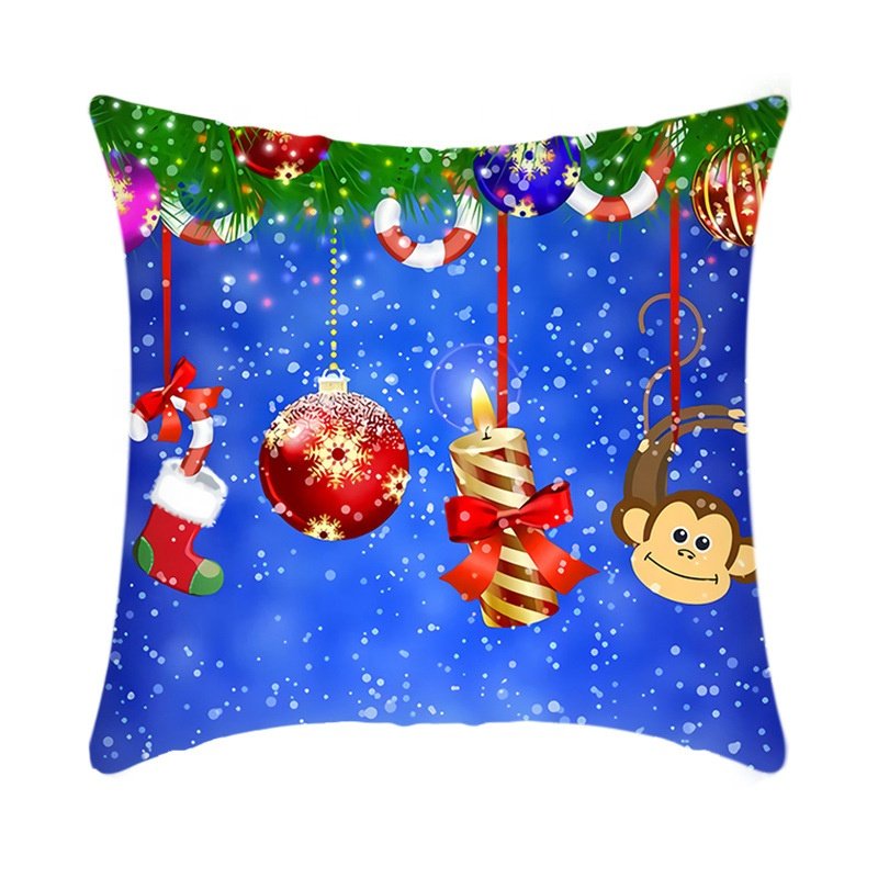 2024 New Christmas Decorative Sofa Decor Throw Pillow Case Cushion Cover Christmas Pillow Cover Case For Home Decor Pillowcase