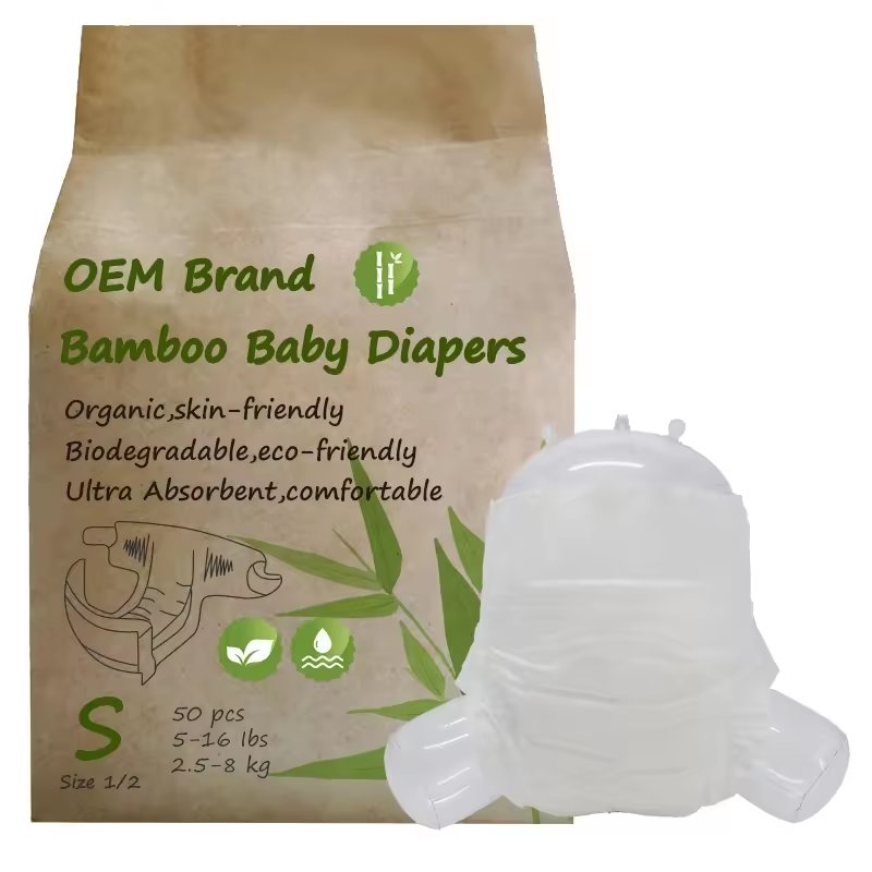 Best design eco friendly organic bamboo baby diapers own private label wholesale price