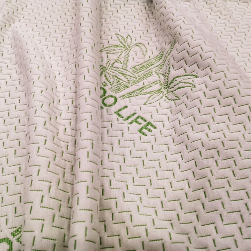 Hot sale bamboo material jacquard knitted aloe vera mattress fabrics bamboo pattern fabric