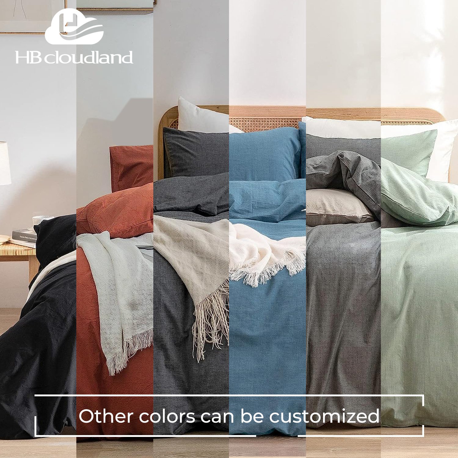 Cloudland Bamboo Sheets Bedding Set Custom Bamboo Sheet Set 4 Pieces Bamboo Sheet Sets