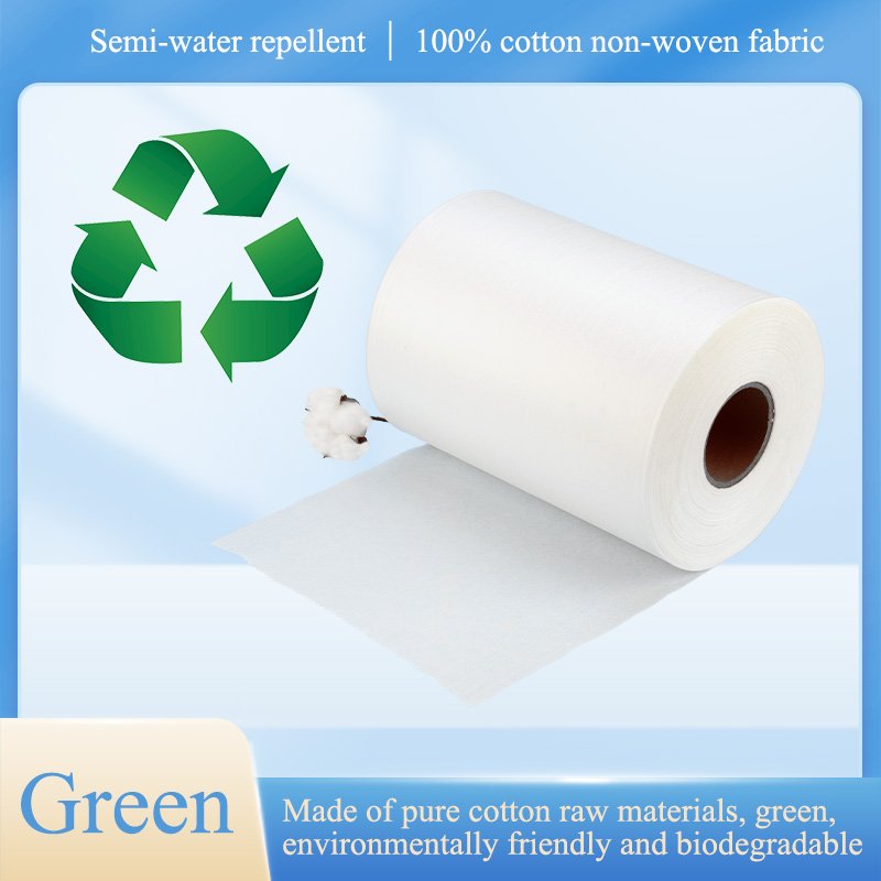 Best-selling high-quality 100% cotton spunlace non-woven fabric female sanitary napkin pad surface top raw material