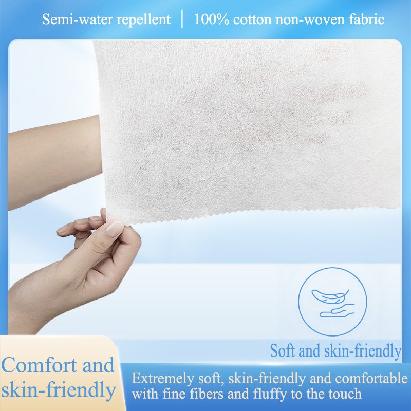 Best-selling high-quality 100% cotton spunlace non-woven fabric female sanitary napkin pad surface top raw material