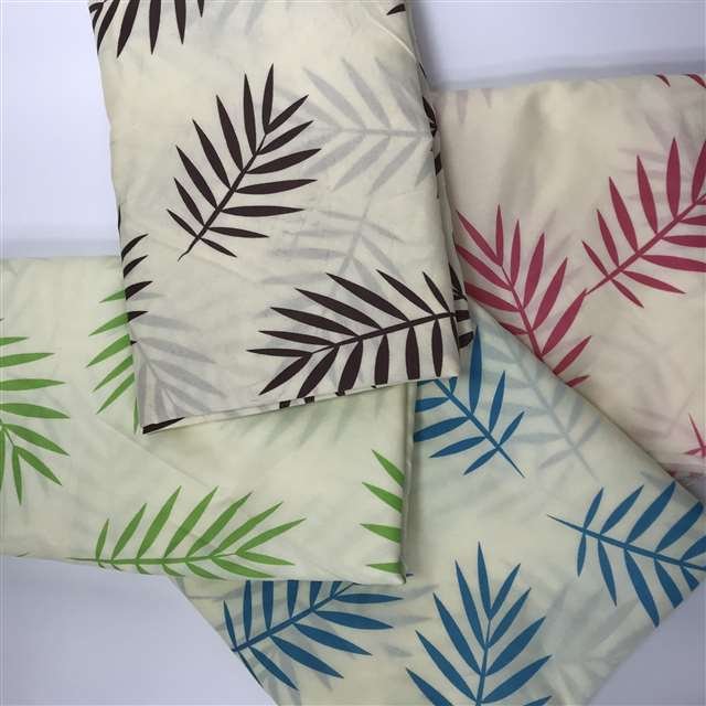 Home textile Microfiber Fabric with Pigment printing from changxing factory 100% polyester big leaf