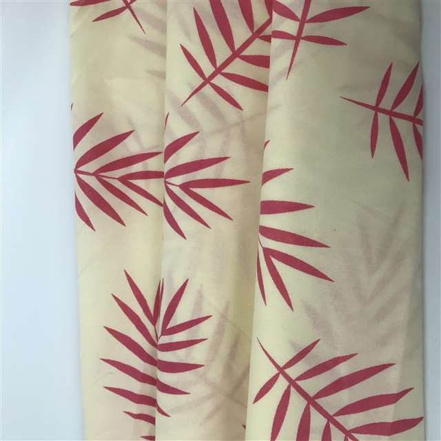 Home textile Microfiber Fabric with Pigment printing from changxing factory 100% polyester big leaf