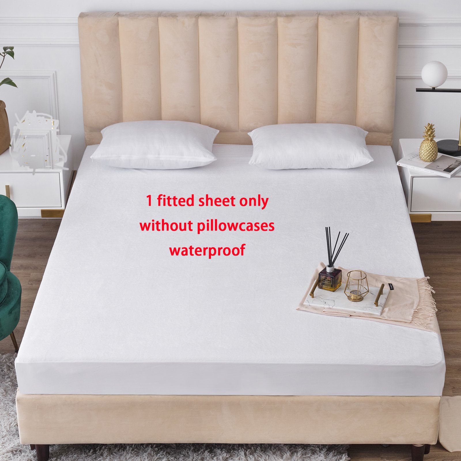 China waterproof mattress protector manufacturer 100% polyester Terry bed protector with TPU waterproof
