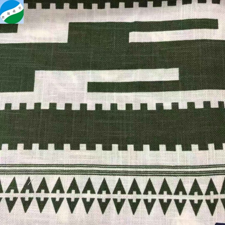China textiles stock fabrics cotton linen printed excellent design for shirt fabric