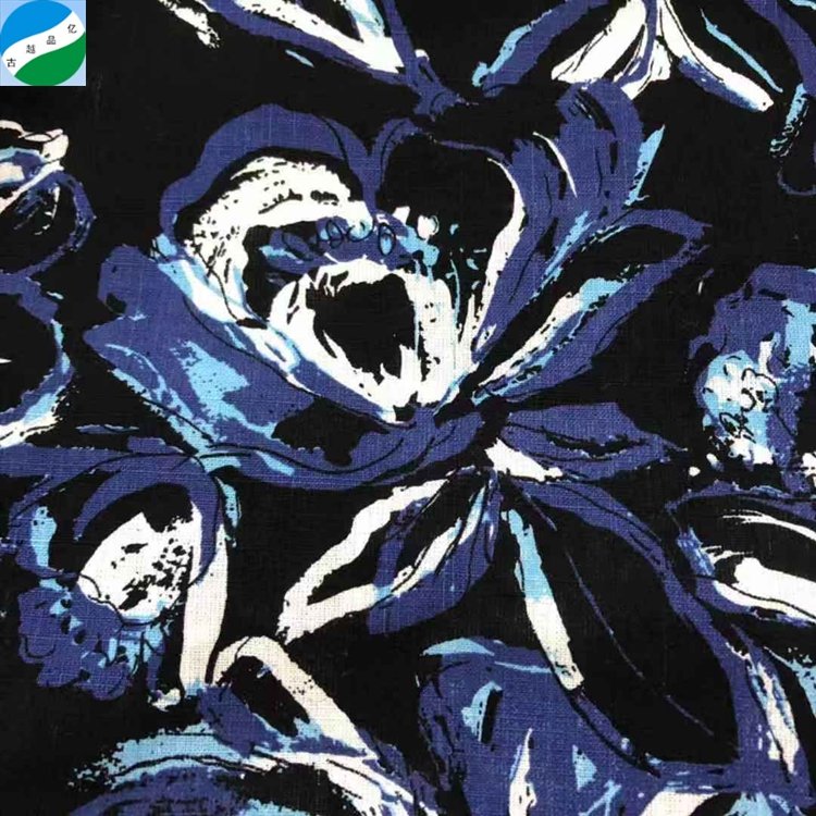 China textiles stock fabrics cotton linen printed excellent design for shirt fabric