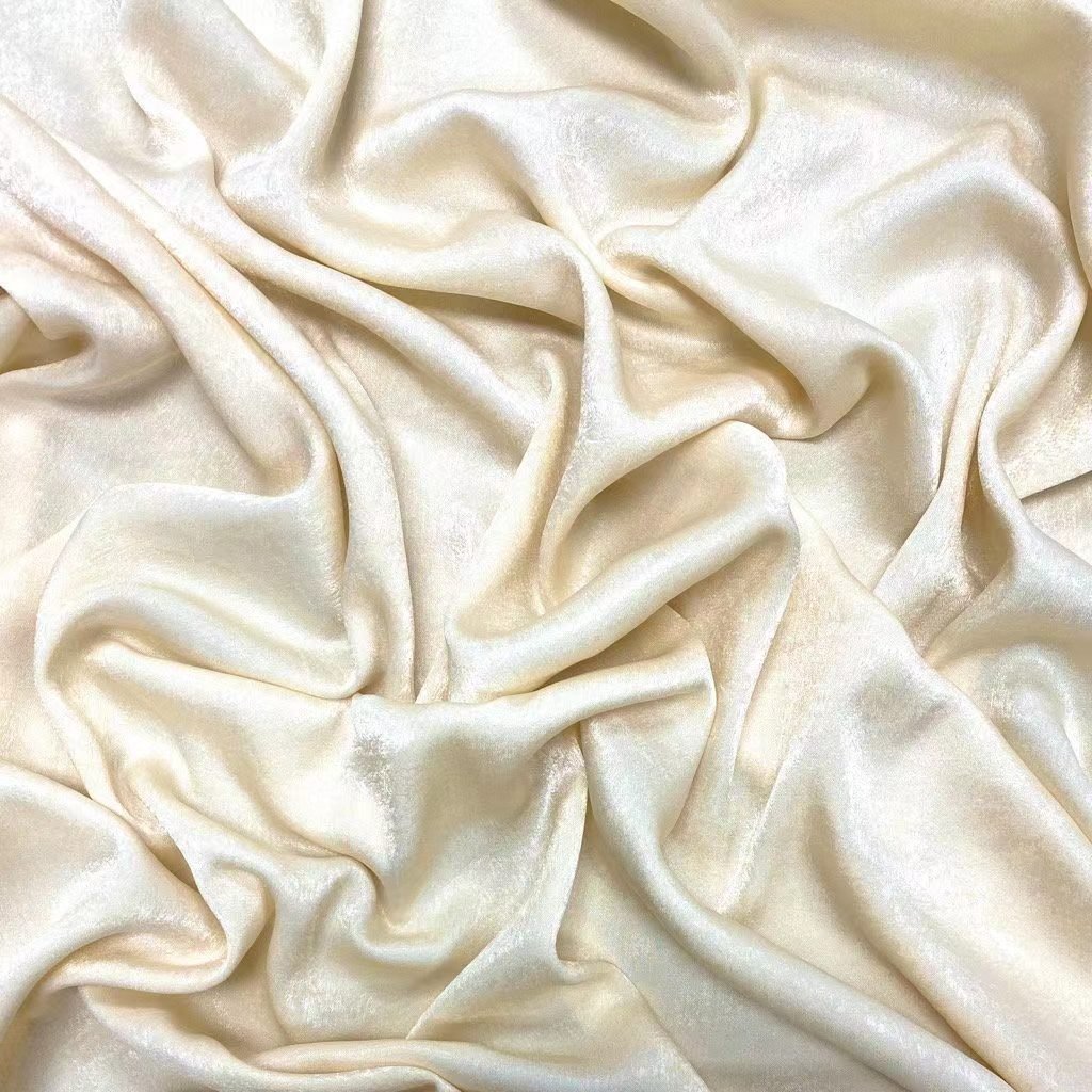 Soft hand feeling polyester textile roll duchess bridal satin fabric for dress