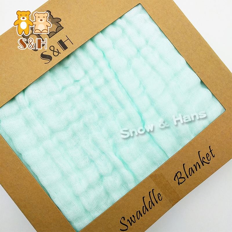 Bamboo Swaddle Blanket Muslin Professional Manufacturer Factory Manufacturer Baby Portable Woven 100% Cotton Fabric 40 Eco Dot 3