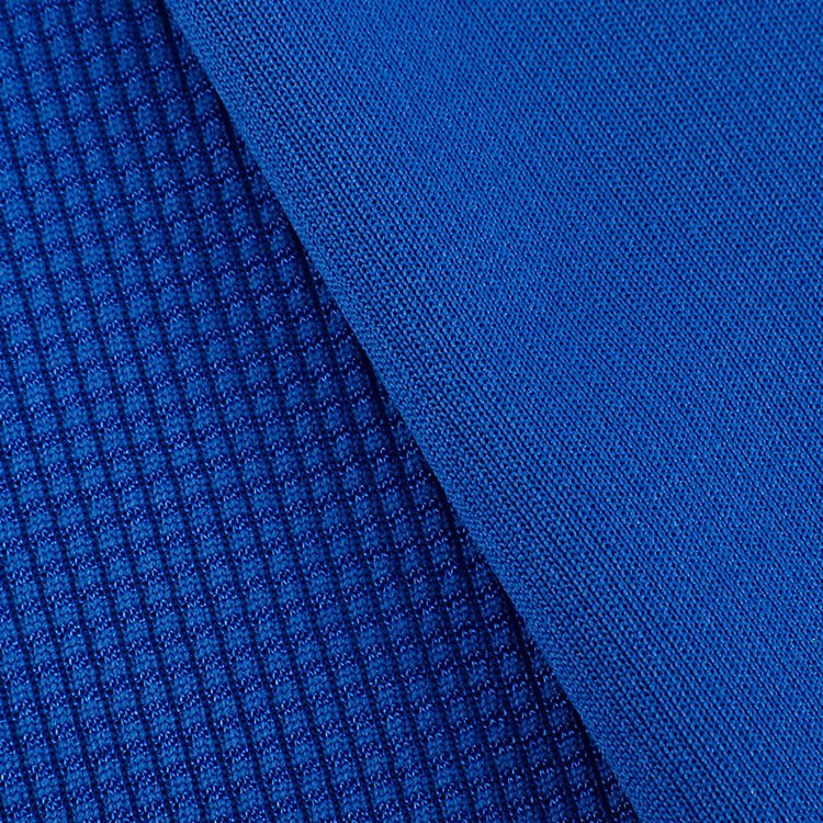 100% recycled polyester mini waffle knit sports jersey fabric for football uniform sports t-shirts sportswear