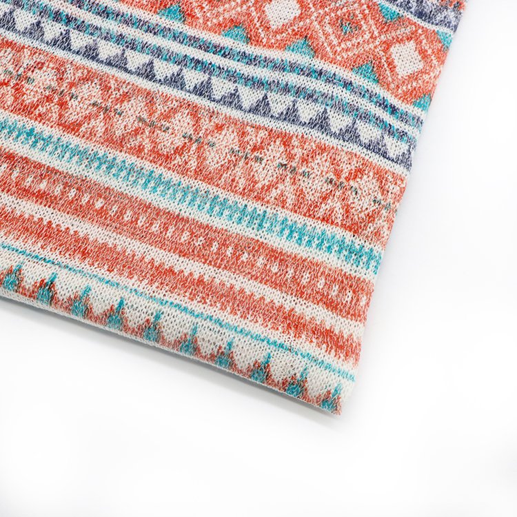 New design fashion fabric and textile polyester rayon spandex knitted sweater customise fabric print for clothing