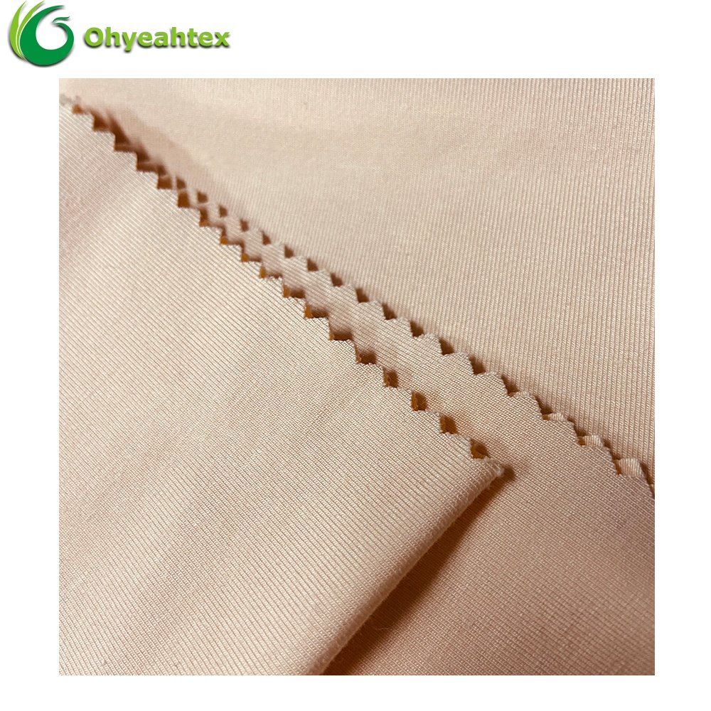 Sustainable 340gsm Cotton Bamboo Organic Fabric For Sports Wear