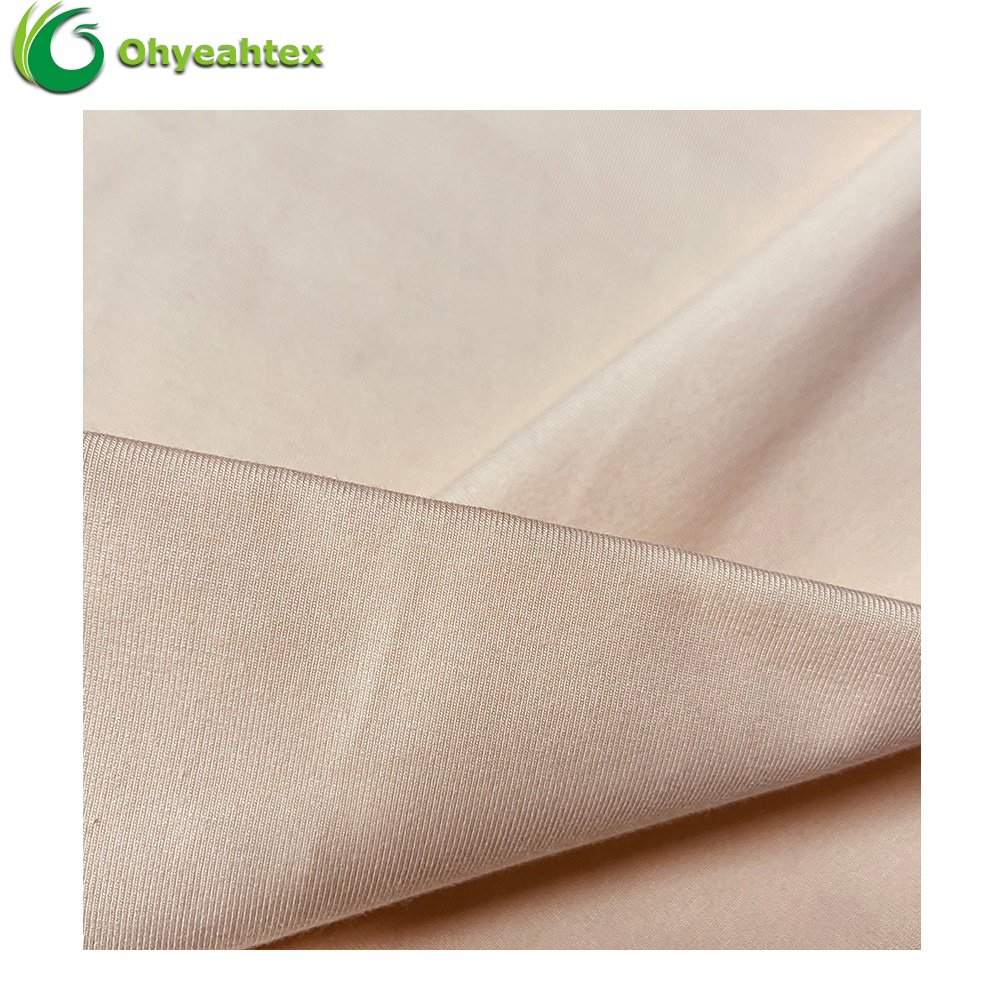 Sustainable 340gsm Cotton Bamboo Organic Fabric For Sports Wear
