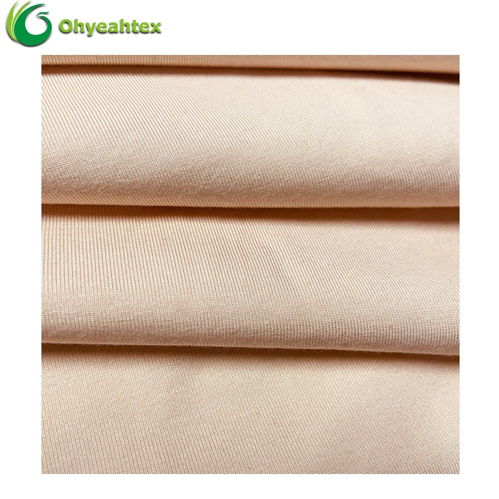 Sustainable 340gsm Cotton Bamboo Organic Fabric For Sports Wear