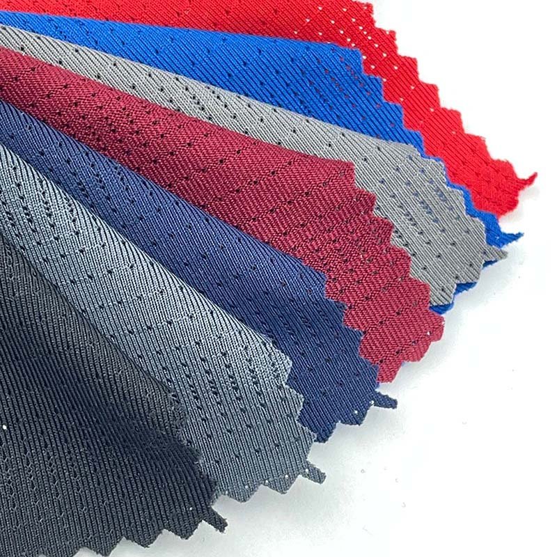 Sweat-wicking breathable small hole 160g 90% polyester 10% spandex high elastic pinhole mesh Jersey fabric T-shirt