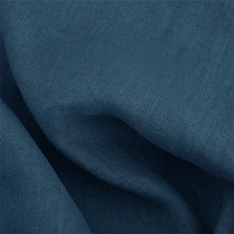 Supply simple style italian 100% natural linen solid color blackout curtain fabric