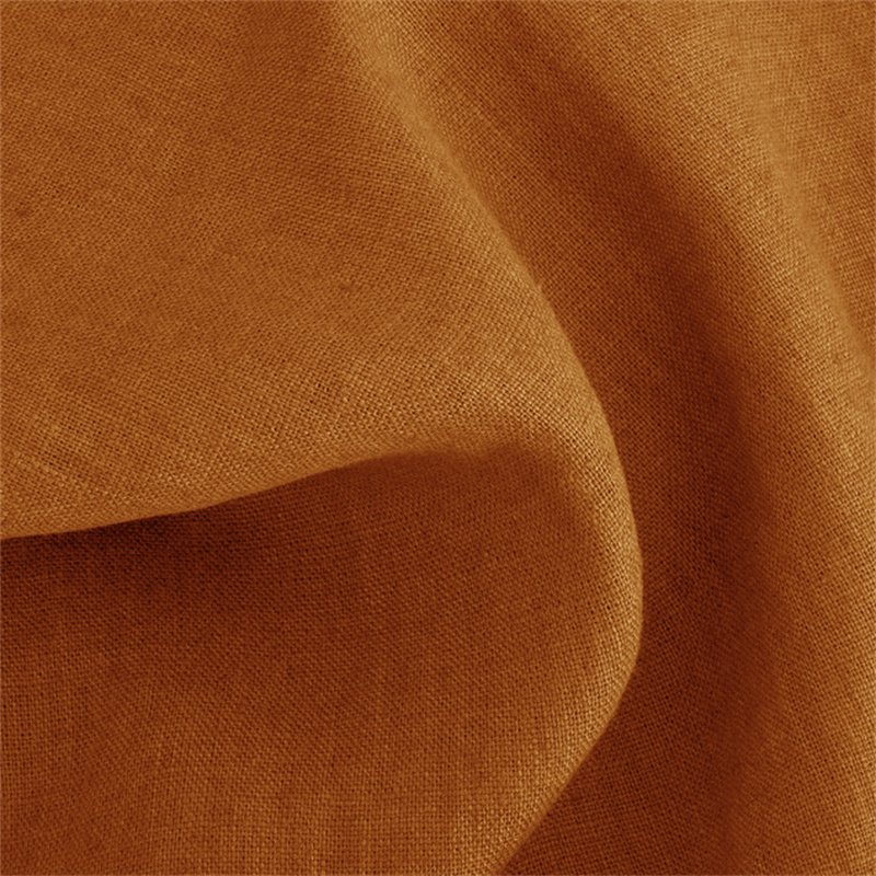 Supply simple style italian 100% natural linen solid color blackout curtain fabric