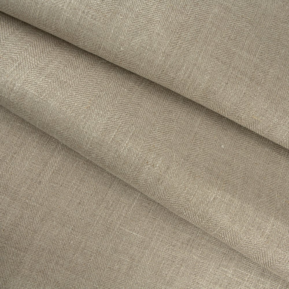 295 GSM 100% Organic Linen Twill Weave Herringbone Fabric Breathable High Quality Softened Comfortable Shirts Dresses Home