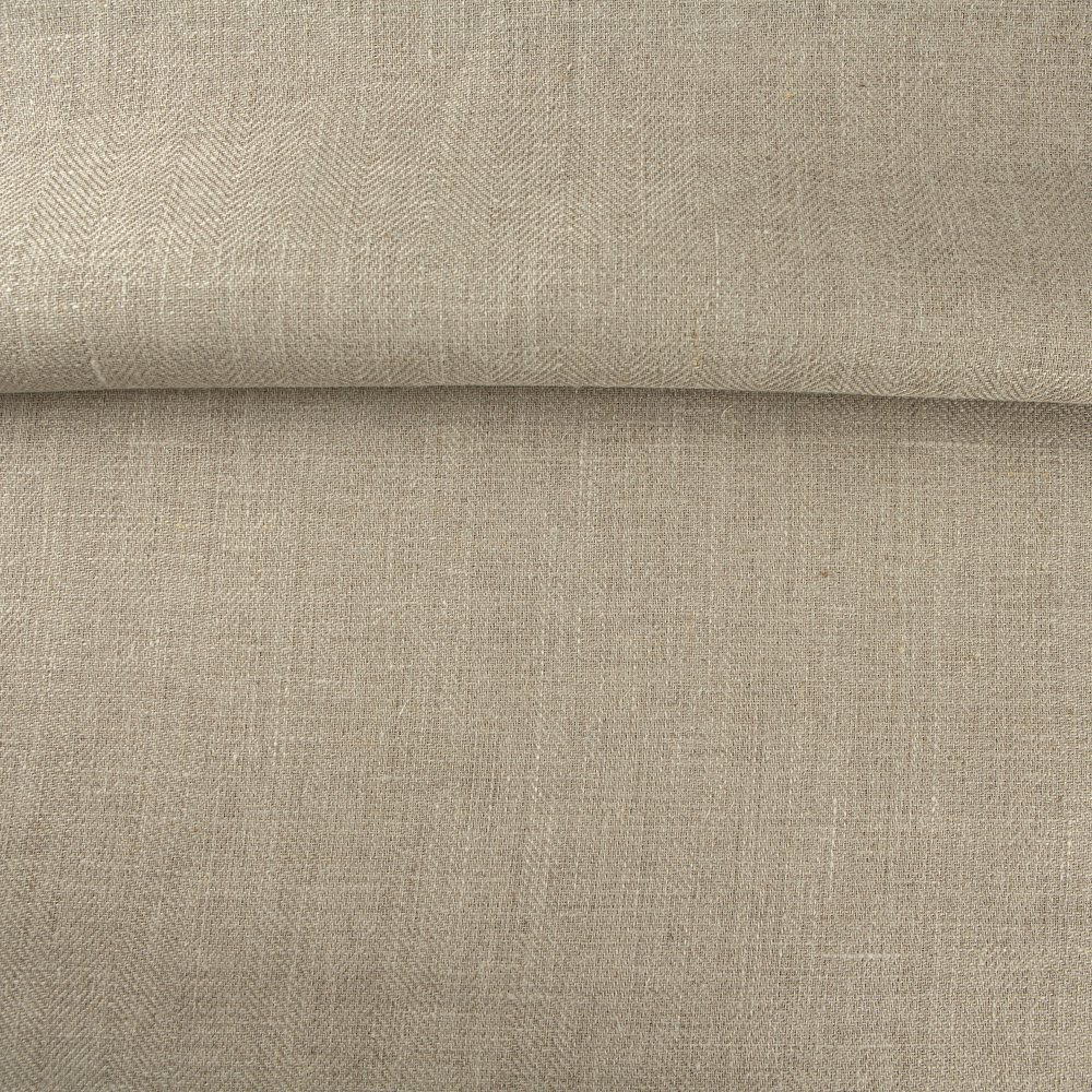 295 GSM 100% Organic Linen Twill Weave Herringbone Fabric Breathable High Quality Softened Comfortable Shirts Dresses Home