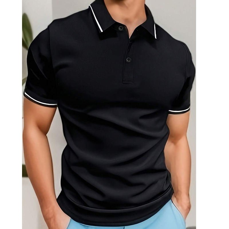 Custom Polo Shirts High Quality Casual Pullover Knitted Polo Golf Polo T-shirt for Men Cotton Fabric Printing fast turnaround