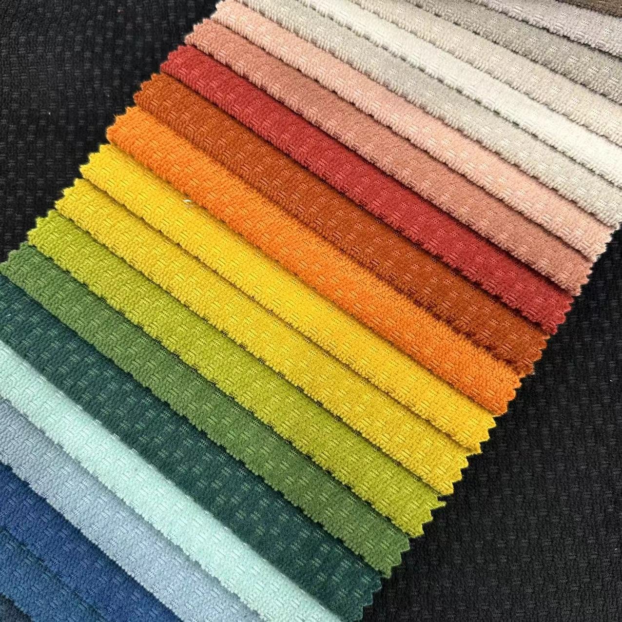 Santiago- polyester home textile sofa fabric for plain Comfortable Warm Upholstery Pillow linen curtain fabrics For Home