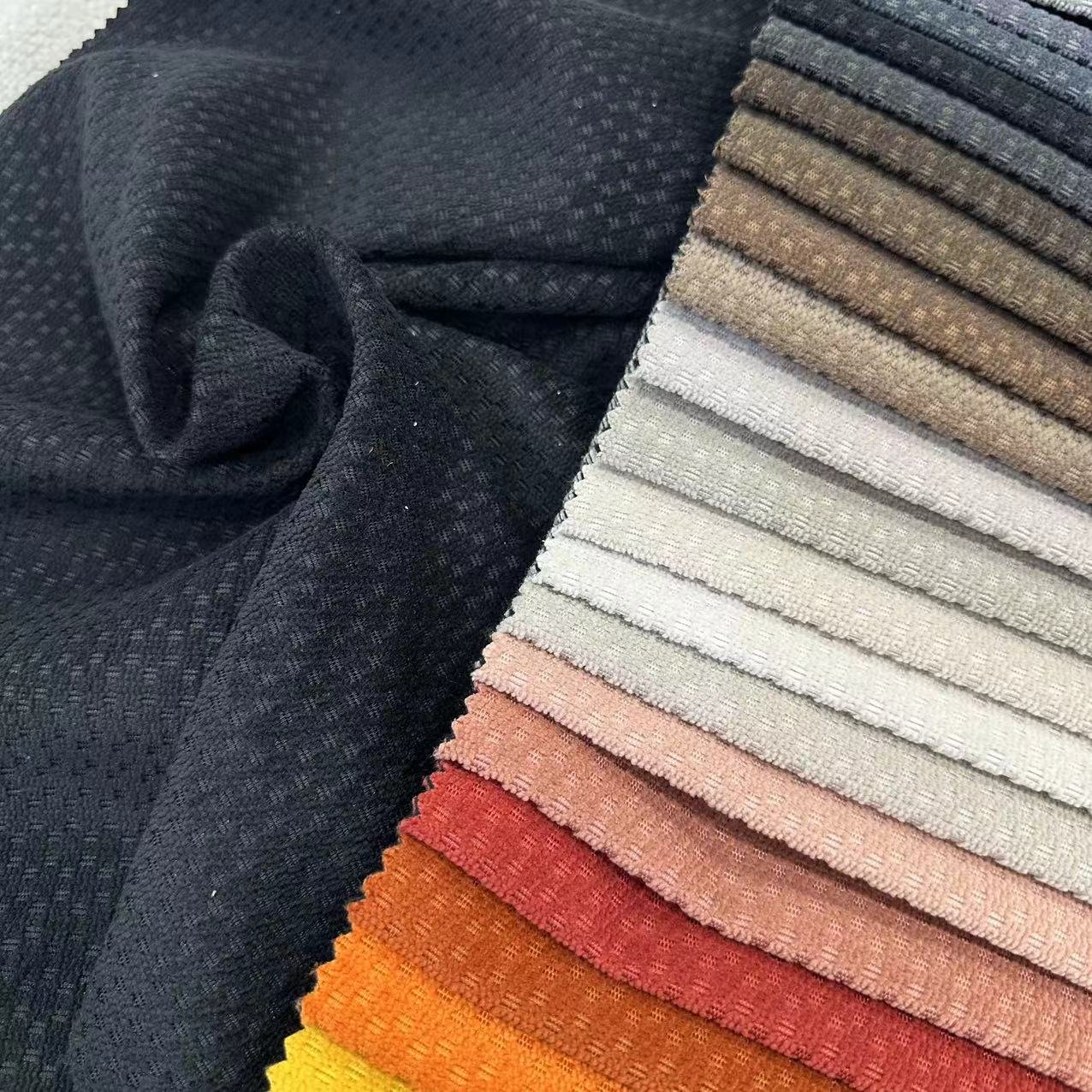 Santiago- polyester home textile sofa fabric for plain Comfortable Warm Upholstery Pillow linen curtain fabrics For Home
