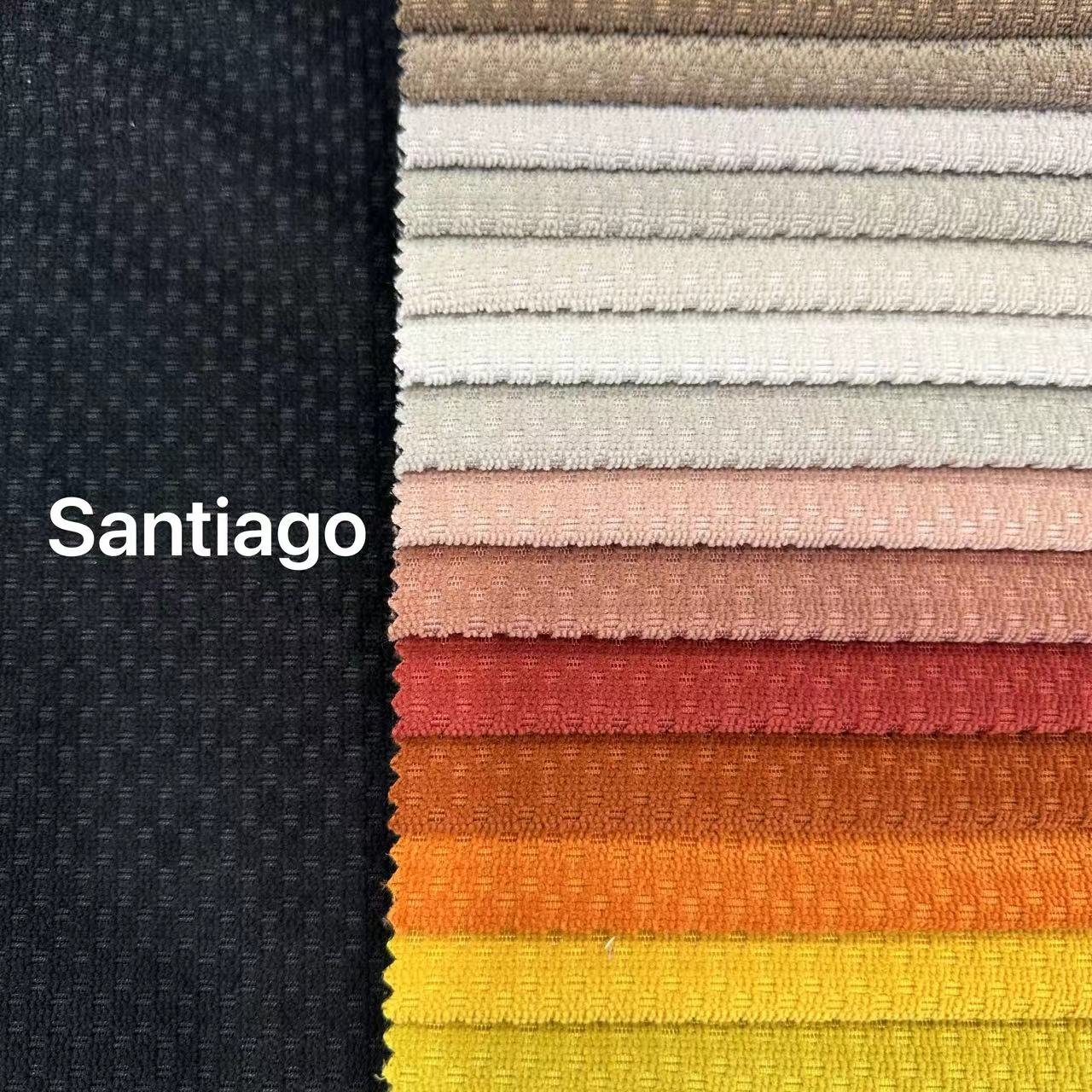 Santiago- polyester home textile sofa fabric for plain Comfortable Warm Upholstery Pillow linen curtain fabrics For Home