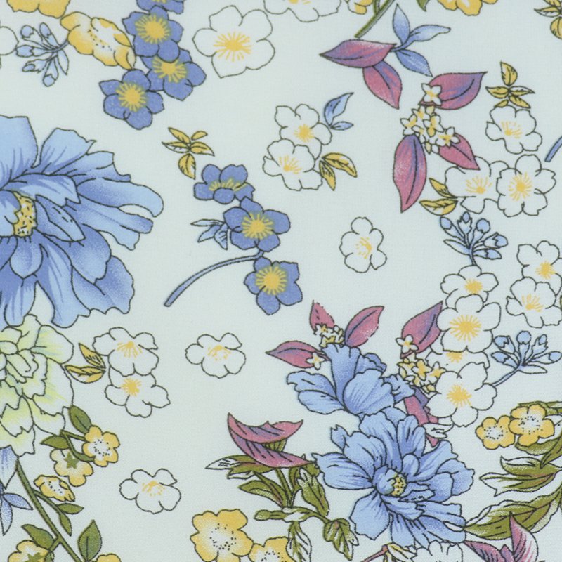 Wholesale light and soft dubai custom printed floral pattern chiffon fabric for dress