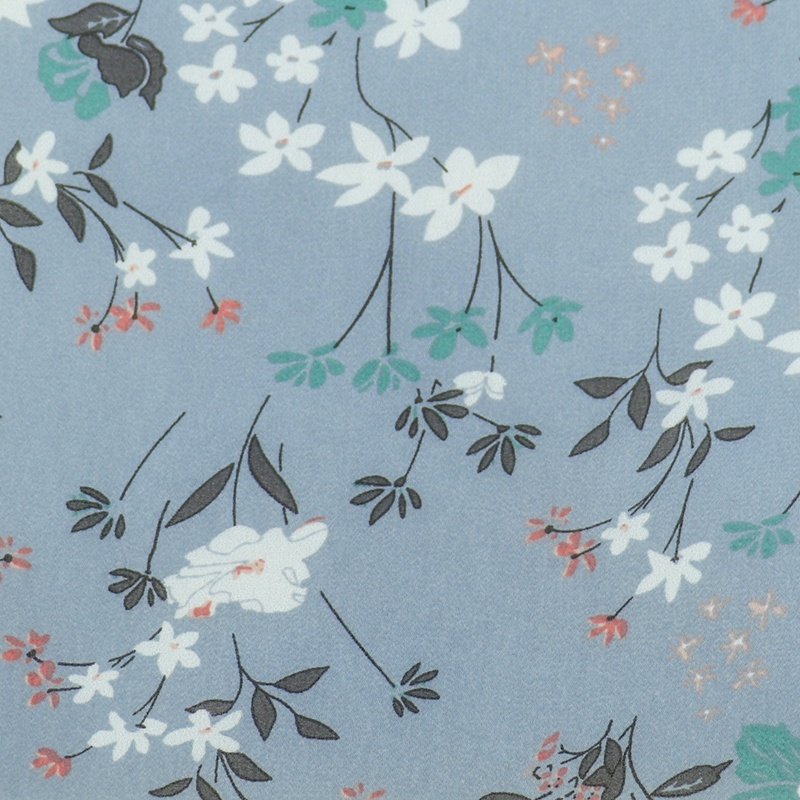 Wholesale light and soft dubai custom printed floral pattern chiffon fabric for dress