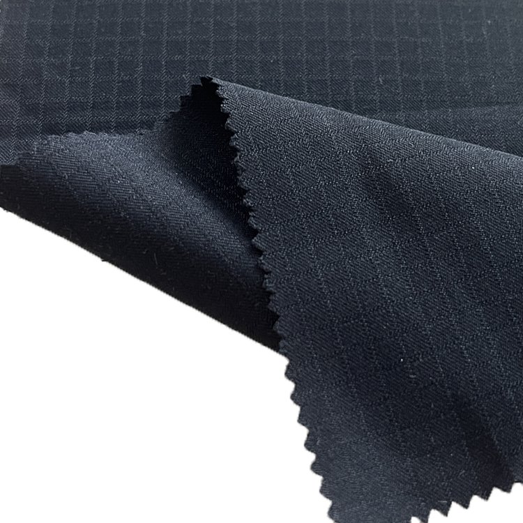 Multicolor Wrinkle Resistant Light Weight Woven 100 Polyester Ripstop Fabric For men's trousers