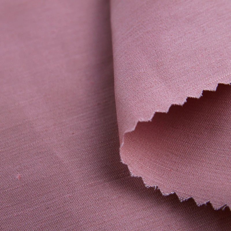 Hot Sell Delicacy Fashionable Linen Viscose Spandex Solid Fabric for Dress or Coat